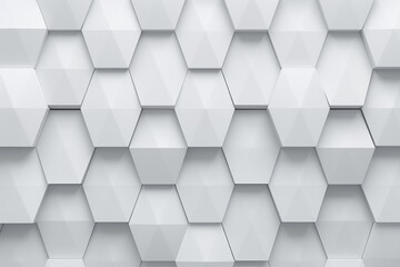 seamless light gray backdrop adorned with a meticulously detailed hexagon design, meticulously arranged in a honeycomb structure that exudes both simplicity and sophistication - obrazy, fototapety, plakaty