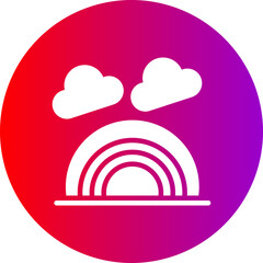 Fototapeta premium Rainbow Glyph Circle Gradient Icon