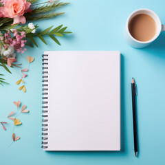 Backdrop stock image minimalistic blank journal