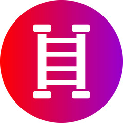 Ladder Glyph Circle Gradient Icon