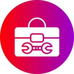 Toolbox Glyph Circle Gradient Icon