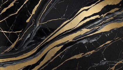 Dark grey nebular marble with gold veins pattern wall tile sample