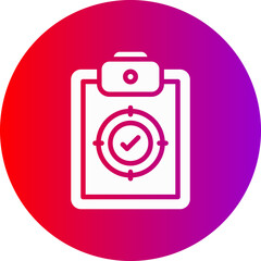 Target Glyph Circle Gradient Icon