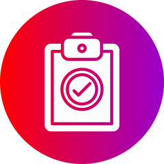 Checkmark Glyph Circle Gradient Icon