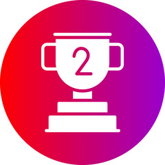 Trophy Glyph Circle Gradient Icon