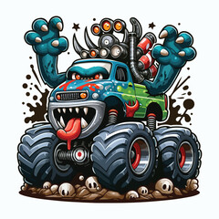 Monster truck cartoon style © Hamza
