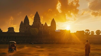 Naklejka premium adventure cambodia vacation