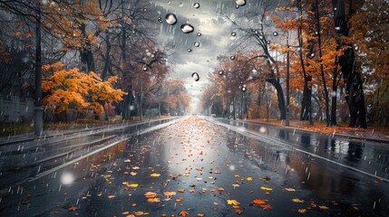 cozy autumn rain
