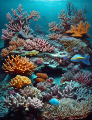 Naklejka na ściany i meble koralle, unter wasser, reef, fisch, meer, ozean, tropisch, wasser, natur, aquarium, kriegsmarine, tauchen, blau, tier, aqualung, egypt, korallenriff, rot, rotes meer, bunt, wasser, wild lebende tiere,