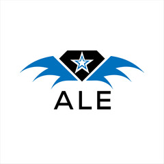 ALE letter logo. technology icon blue image on white background. ALE Monogram logo design for entrepreneur and business. ALE best icon.	
