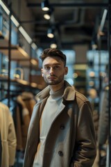 man in a clothing store Generative AI