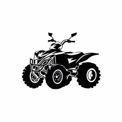Quad bike in cartoon, doodle style. Image for t-shirt, web, mobile apps and ui. Isolated 2d vector illustration in logo, icon, sketch style, Eps 10. AI Generative