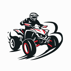 Quad bike in cartoon, doodle style. Image for t-shirt, web, mobile apps and ui. Isolated 2d vector illustration in logo, icon, sketch style, Eps 10. AI Generative