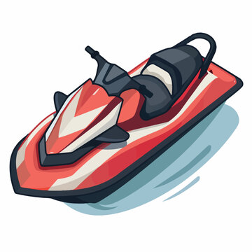 recommend clip art: Jet ski in cartoon, doodle style. Image for t-shirt, web, mobile apps and ui. Isolated 2d vector illustration in logo, icon, sketch style, Eps 10. AI Generative