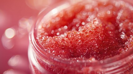 exfoliate strawberry lip scrub - obrazy, fototapety, plakaty