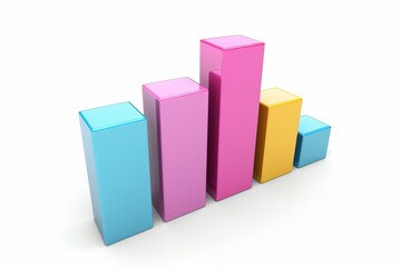 colorful set of bar graphs on white background