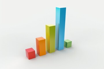 colorful set of bar graphs on white background