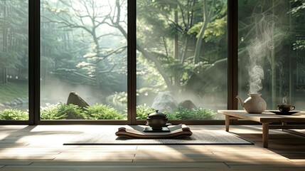 relaxation yoga and tea