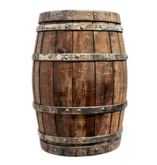 Obraz premium Vintage wooden barrels, cut out - stock png.