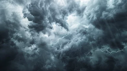 Foto op Canvas Storm sky, lightning in the sky  © Владимир Германович