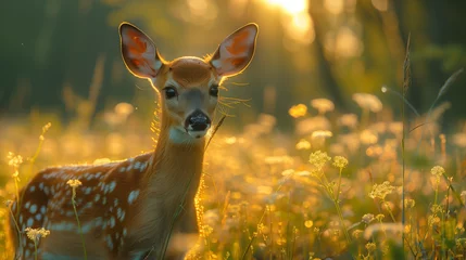 Fotobehang deer in the forest © Wagner