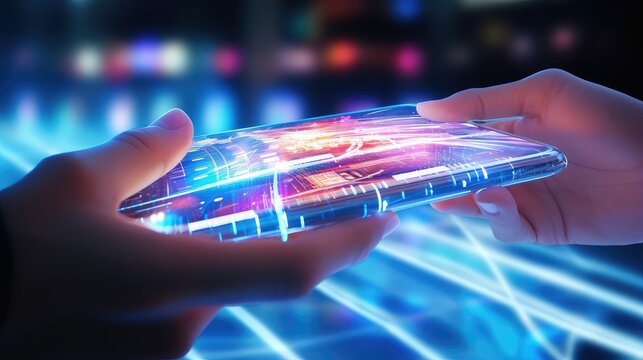 neon futuristic blurred lights