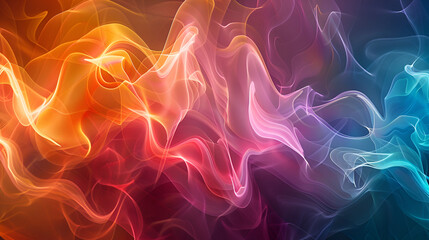 Gradient Trendy smoke waves colorful background wallpaper. 3D render creative smoke swoosh style soft lines. Abstract design smoke wavy pattern vector illustration wallpaper ,abstract colorful smoke 