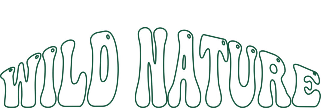 - wild nature - Word - multicolor - Animals Forest  vector graphics - for websites, presentations, banners, cards,, t-shirt, sweatshirt, prints, cricut, silhouette, sublimation	