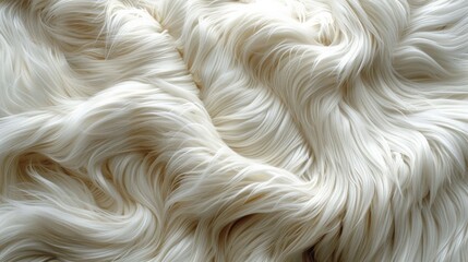 Close Up of White Fur Texture