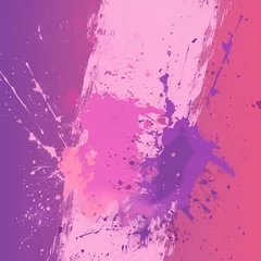 Schilderijen op glas Minimalist yet bold background with splatters and splashes in bright pink and bright lilac color © Andrei Serbinenko