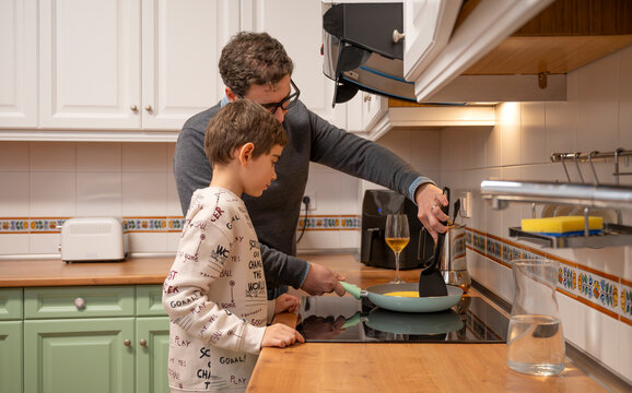 Cooking together during family gathering at home