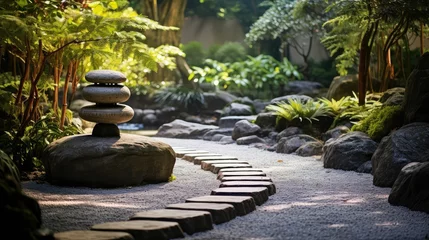 Fotobehang nature stone zen background © vectorwin