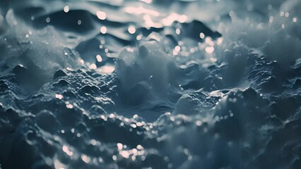 Serene slow-mo: Abstract blue water background, ripples.