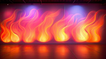 vibrant wall neon background