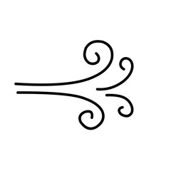 Wind line icon