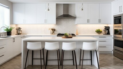 Fototapeta na wymiar minimalist white kitchen background