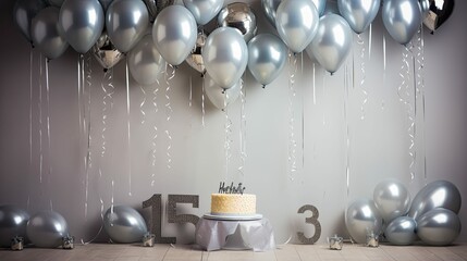 glamorous party silver background