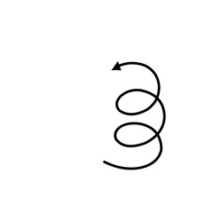 Hand drawn spiral Arrow 