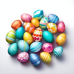 Fototapeta na wymiar Artisan's Array: Richly Decorated Easter Egg Assortment Tags: 