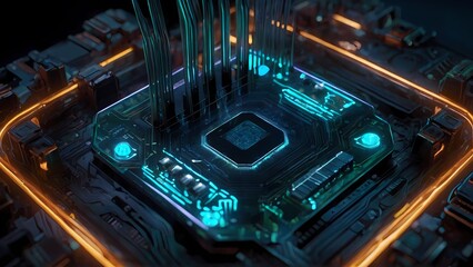 "Digital Brain Power: Exploring the Synergy of Electronic CPUs and AI Marvels in Futuristic Technology" Generative AI