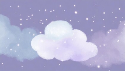 Obraz na płótnie Canvas sparkle cloud pastel purple background image