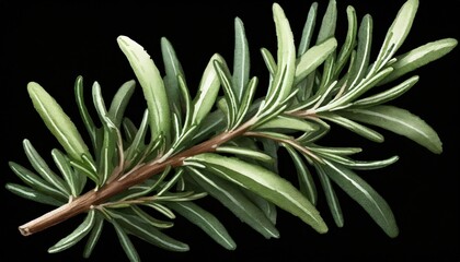 rosemary in watercolor style isolated on a transparent background for design layouts