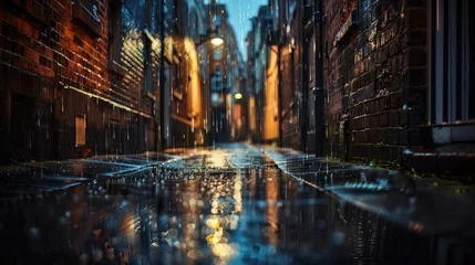 Foto op Aluminium downpour rain isolated © vectorwin