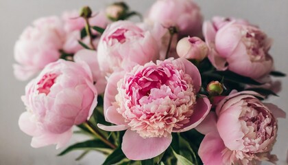 close up of flowers pink peonies beautiful peony flower for catalog or online store floral shop concept beautiful fresh cut bouquet flowers delivery