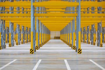 Interior of a modern warehouse storage of retail shop