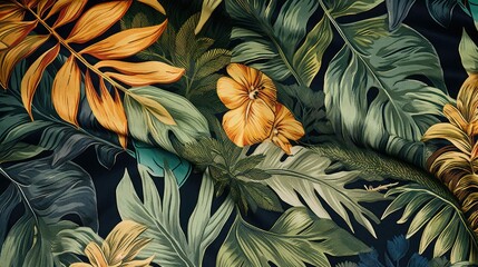 fabric textile jungle background