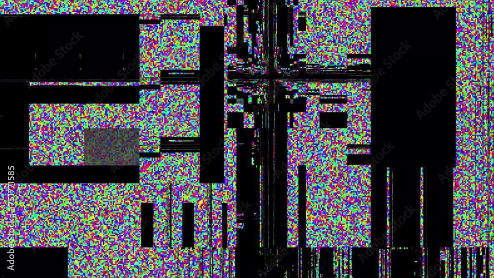 Leinwandbilder old retro tv - static tv black and white noise caused by bad signal reception. loop animation