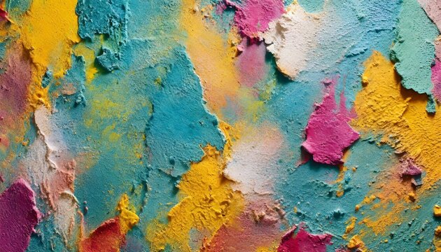 texture of the rough wall surface plaster painted with colorful paints colorful background for various projects fashionable colors on the walls
