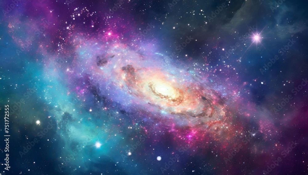 Wall mural galaxy with nebula and stars in space outer space background galaxy background