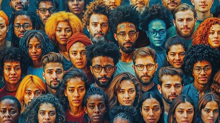 Vielfalt und Einheit: Gruppe diverser Menschen unterschiedlicher Herkunft